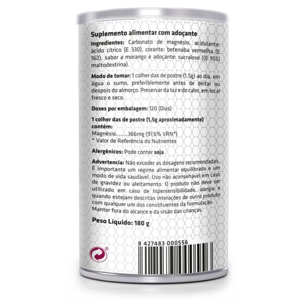 Carbonato de Magnesio Fresa (Bote con polvo de 180g.)
