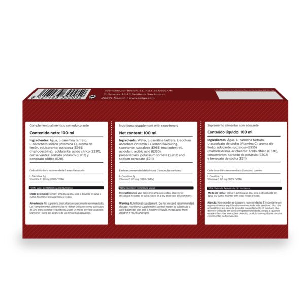 L-Carnitina 1000 (10 Ampollas de plástico de 1000mg)