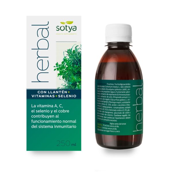 Herbal con Llantén+Vitaminas+Selenio (250ml de Líquido.) Modo de empleo