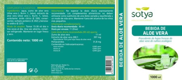 Bebida de Aloe Vera (1L Zumo.)