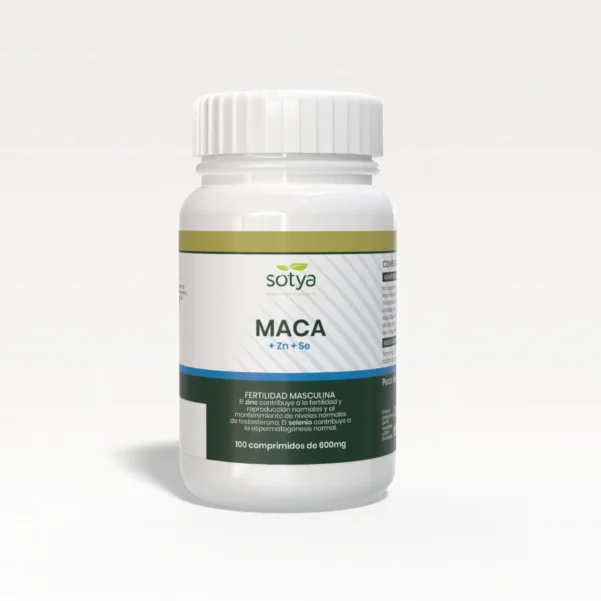 Suplemento Maca SOTYA (100 comprimidos, 500mg) para mejorar la fertilidad, libido y combatir la fatiga.