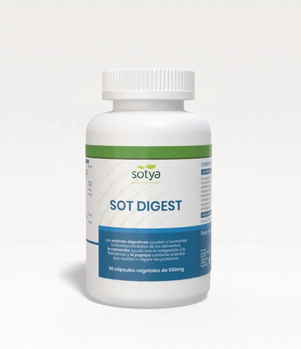 SOT DIGEST Complejo Enzimático + Bifidobacterias (90 Cápsulas vegetales de 550mg)-SOTYA
