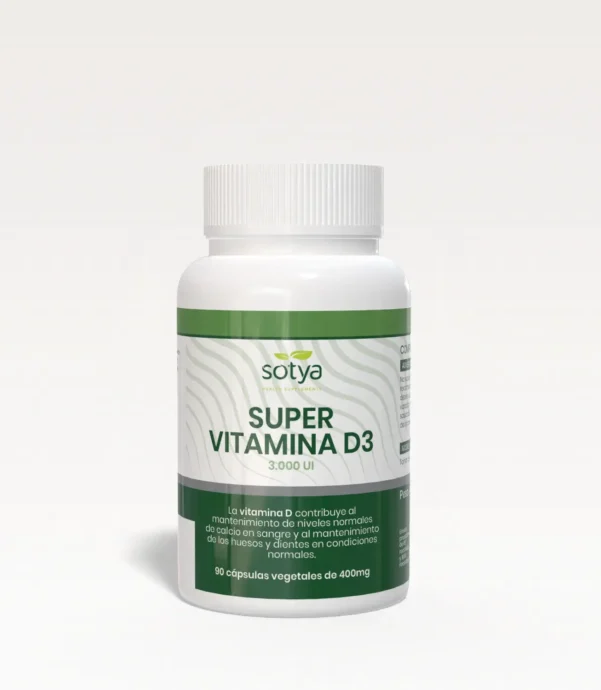 Súper Vitamina D3 3000UI (90 Cápsulas de 400mg)-SOTYA