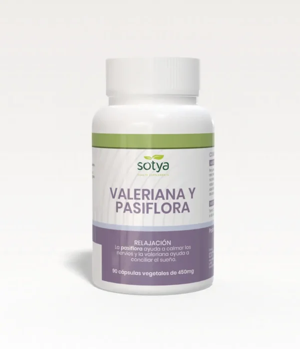 Valeriana y Pasiflora (90 Cápsulas de 450mg)-SOTYA