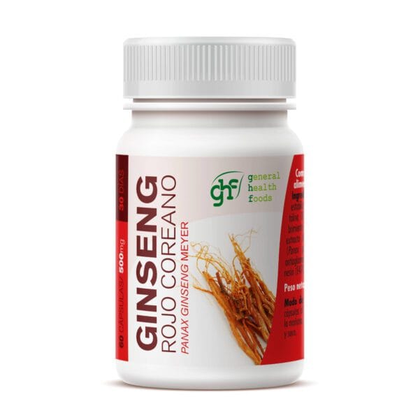 Ginseng Rojo Coreano (60 Cápsulas de 500mg. Peso neto 30g.)- GHF