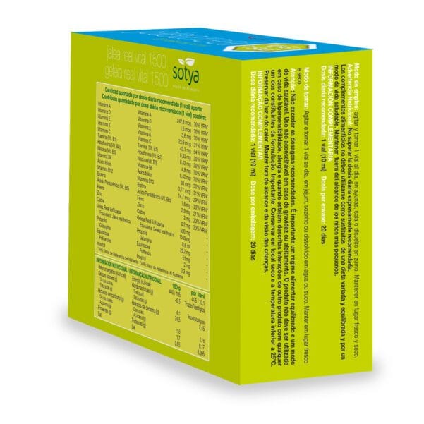 Jalea Real (20 Viales Jalea Real vital 1500 de 10ml. Contenido neto 200ml.)