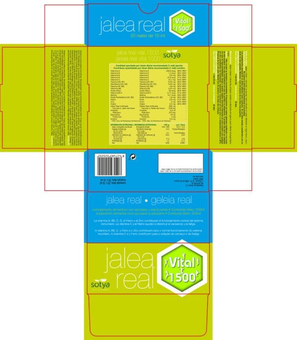 Jalea Real (20 Viales Jalea Real vital 1500 de 10ml. Contenido neto 200ml.)
