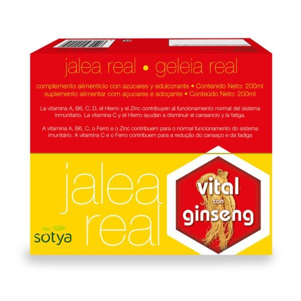 Jalea Real con Ginseng (20 Viales Jalea Real vital con ginseng de 10ml. Contenido neto 200ml.)