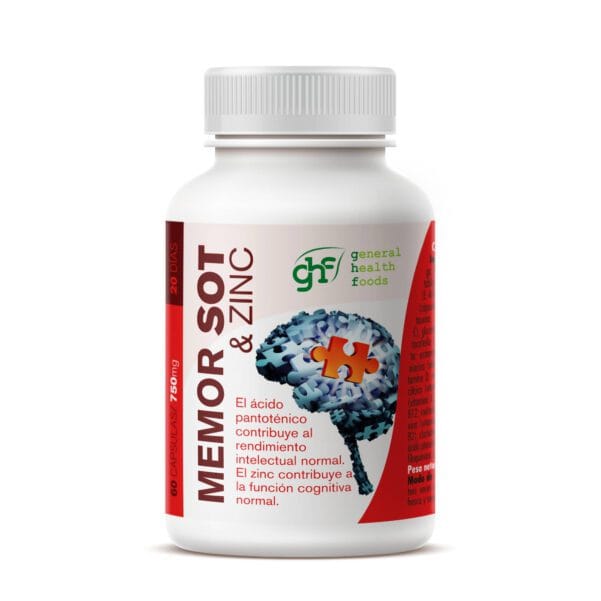 MemorSOT&Zinc (60 Cápsulas de 750mg. Peso neto 45g.)- GHF