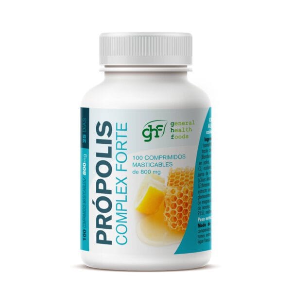 Propolis Complex Forte (100 Comprimidos masticables de 800mg. Peso neto 80g.)- GHF