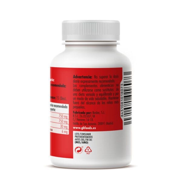 Valeriana y Pasiflora (90 Cápsulas de 450mg. Peso neto 40g.)-GHF