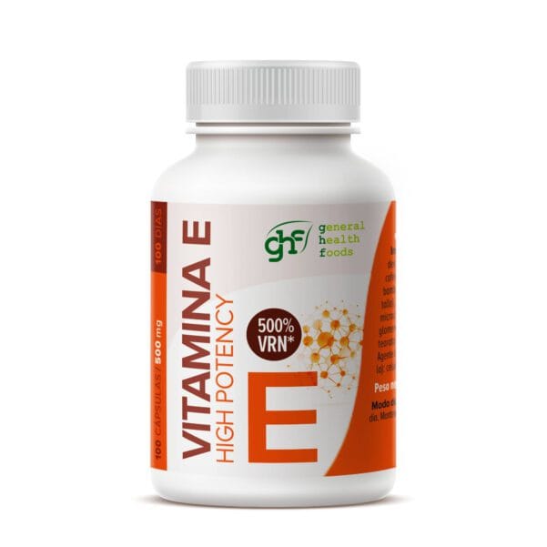 Vitamina E High Potency (100 Cápsulas de 500mg. Peso neto 50g.)- GHF